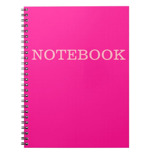 Caderno Espiral Notebook "Sou Bonito rosa" (Frente)