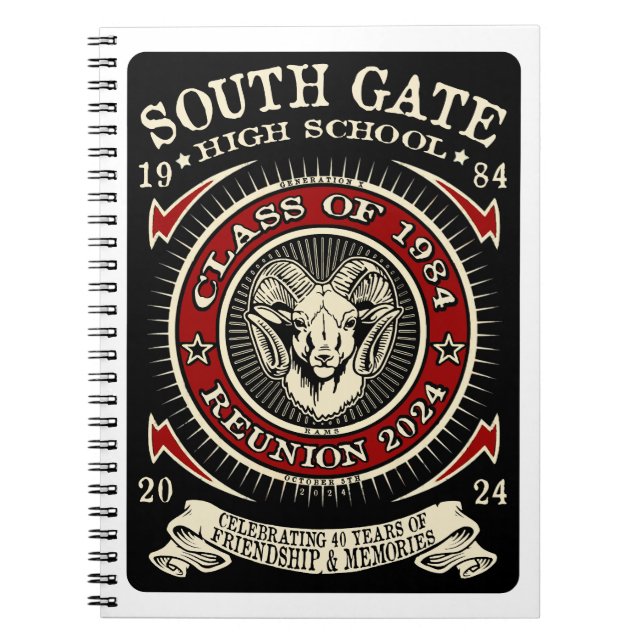 Caderno Espiral Notebook South Gate Segundo grau Rams (Frente)