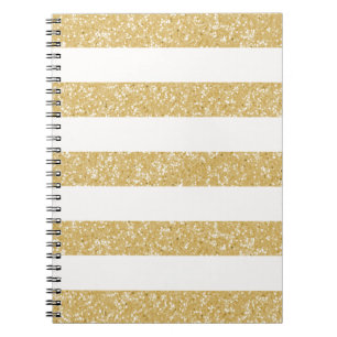 Caderno Espiral Notebook Sparkle Glitter Look Strips