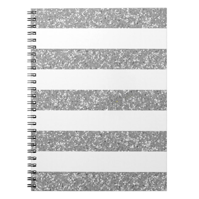 Caderno Espiral Notebook Sparkle Glitter Look Strips (Frente)
