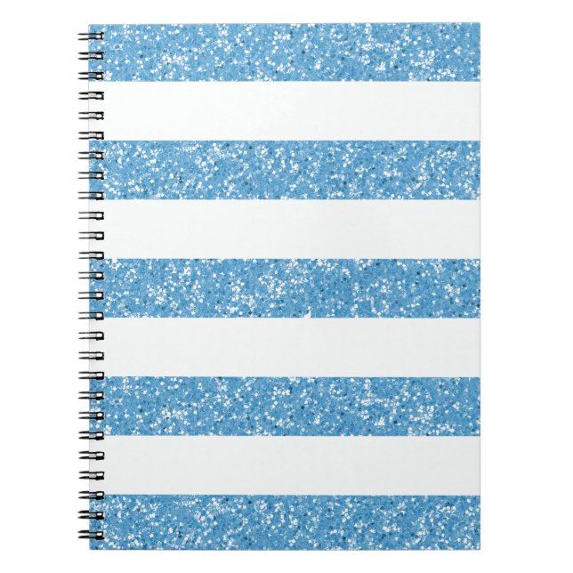 Caderno Espiral Notebook Sparkle Glitter Look Strips (Frente)