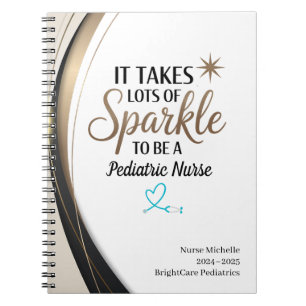 Caderno Espiral Notebook Sparkle para enfermeiro pediátrico - Pers