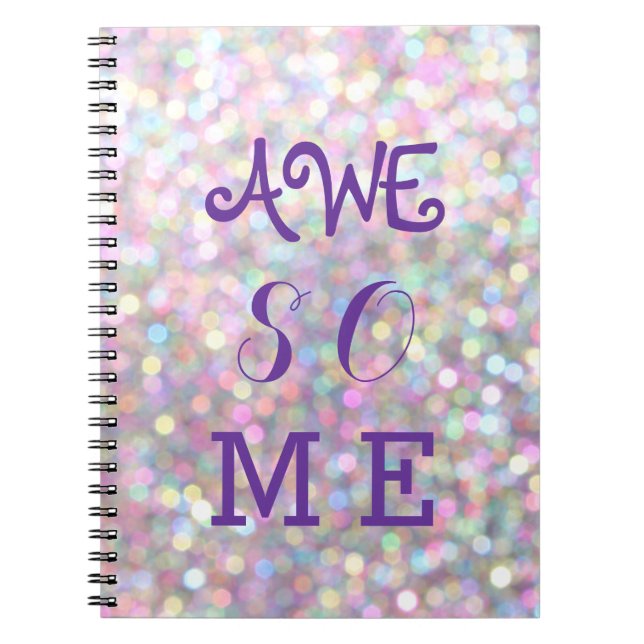 Caderno Espiral Notebook Sparkly AWESOME (Frente)