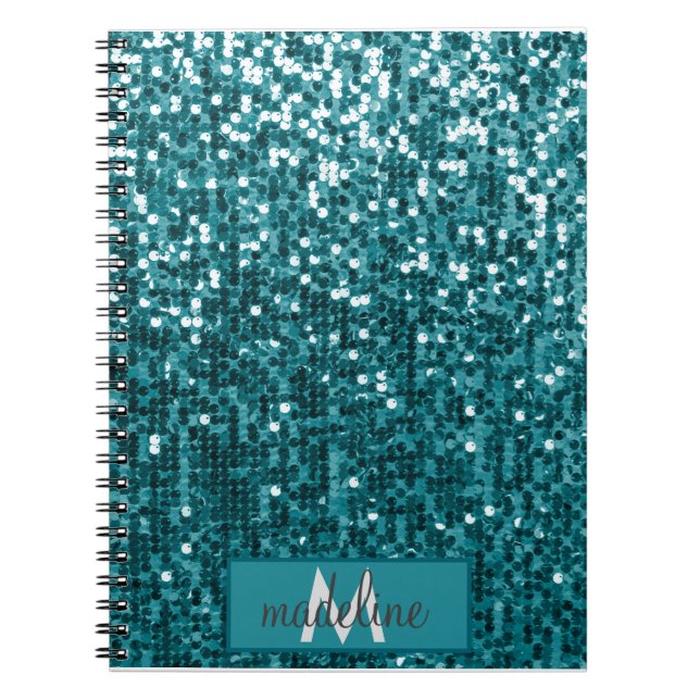 Caderno Espiral Notebook Sparkly Sequin com Sequência de Leitura M (Frente)