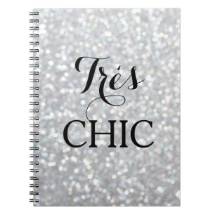 Caderno Espiral Notebook Sparkly Silver VERCHIC