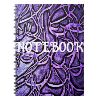 Caderno Espiral NOTEBOOK SPIRAL com design abstrato roxo