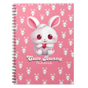 Caderno Espiral Notebook Spiral Cute Bunny