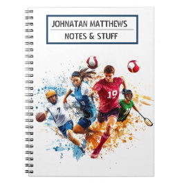 Caderno Espiral Notebook Spiral de volta aos esportes escolares