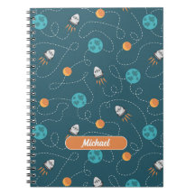 Notebook Spiral Personalizado do Space Explorer