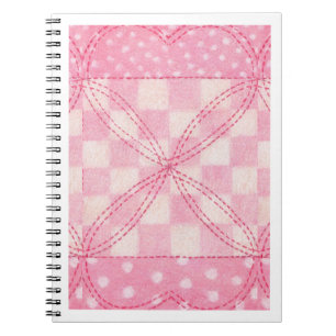 Caderno Espiral Notebook Spiral QUILT DE CORAÇÃO TINTA 6,5x8,75