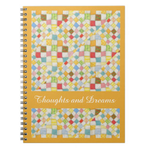 Caderno Espiral Notebook Spiral QUILT MOSAIC 6.5x8.75 + texto Dour