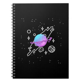 Caderno Espiral Notebook Spiral Simples Galaxy