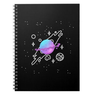 Caderno Espiral Notebook Spiral Simples Galaxy