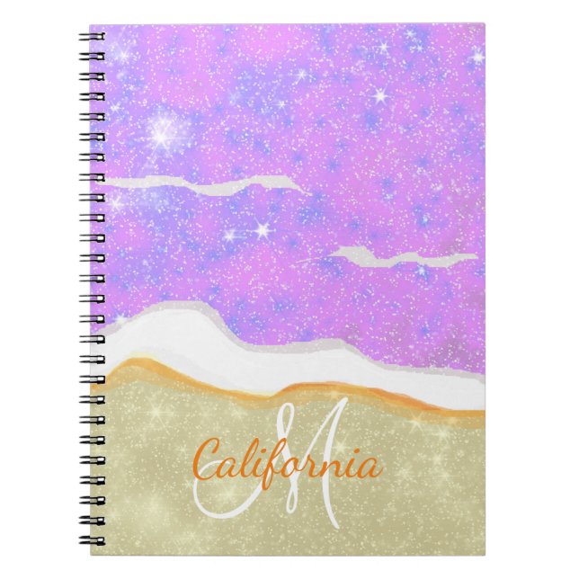 Caderno Espiral Notebook Starry Beach (Frente)