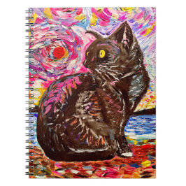 Caderno Espiral Notebook Starry Night Black