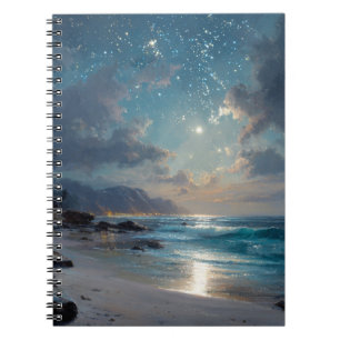 Caderno Espiral Notebook Starry Ocean Night