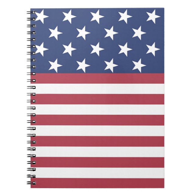 Caderno Espiral Notebook Stars and Stripes Design (Frente)