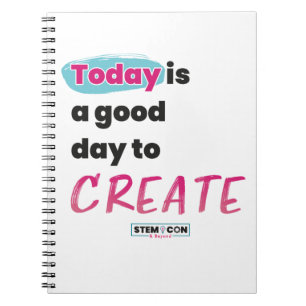 Caderno Espiral Notebook STEM - Hoje é um bom dia para Criar