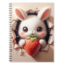 Notebook Strawberry Bunny