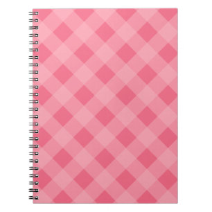 Caderno Espiral Notebook Strawberry Pink Gingham