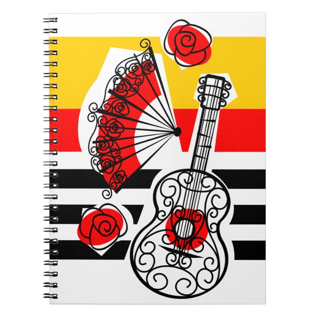 Caderno Espiral Notebook Stripe clássico de Souvenirs em espanhol (Frente)