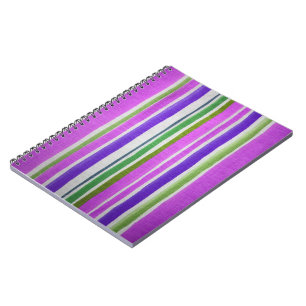 Caderno Espiral Notebook striped multicolorido