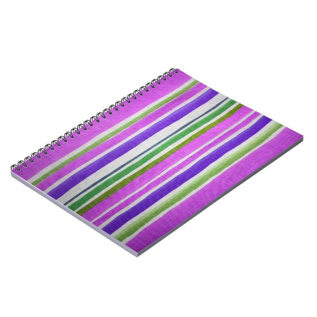 Caderno Espiral Notebook striped multicolorido (Left Side)