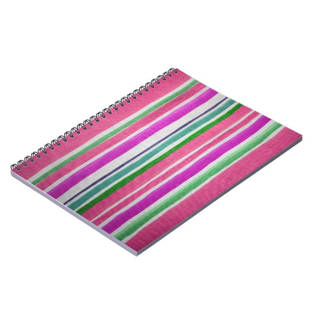 Caderno Espiral Notebook striped multicolorido (Left Side)