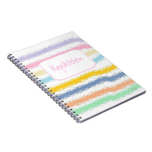 Caderno Espiral Notebook Striped Pastels SG