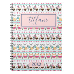 Caderno Espiral Notebook Summer Kitty Cats Spiral
