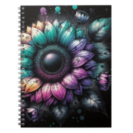 Caderno Espiral Notebook Sunflower Rainbow Splash Spiral