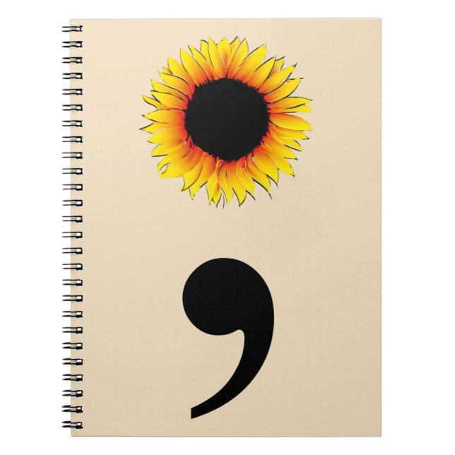 Caderno Espiral Notebook Sunflower Semicolon (Frente)