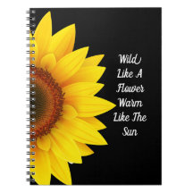 Notebook Sunflower Spiral