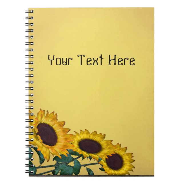 Caderno Espiral Notebook Sunflower Spiral (Frente)