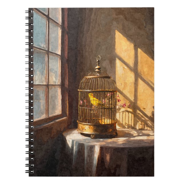 Caderno Espiral Notebook Sunlit Canary Birdcage (Frente)