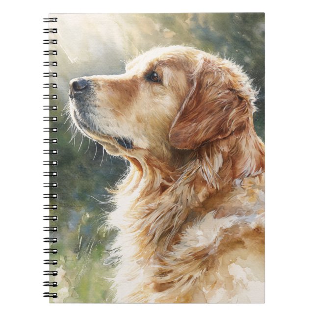Caderno Espiral Notebook Sunlit para Retriever de ouro (Frente)