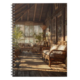 Caderno Espiral Notebook Sunlitic Rustic Veranda