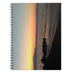 Caderno Espiral Notebook Sunset Sea Photo