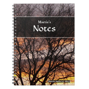 Caderno Espiral Notebook Sunset Tree