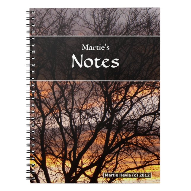 Caderno Espiral Notebook Sunset Tree (Frente)