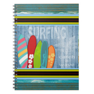 Caderno Espiral Notebook surfboards
