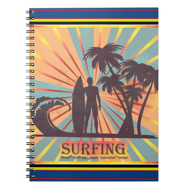 Caderno Espiral Notebook Surfer Dude (Frente)