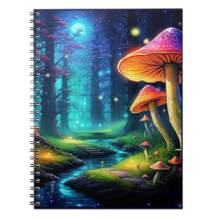 Caderno Espiral Notebook Surreal Colorida Forest Spiral