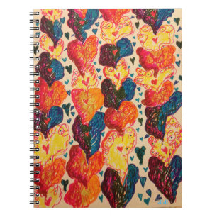 Caderno Espiral Notebook Swirly Hearts