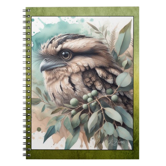 Caderno Espiral Notebook Tawny Frogmouth Owl Spiral (Frente)