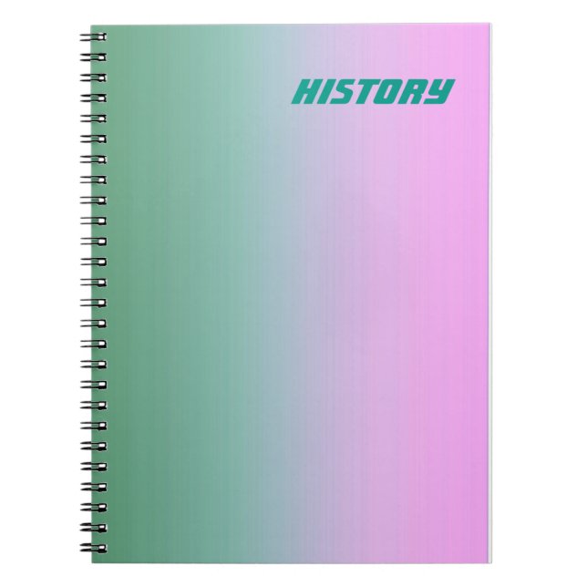 Caderno Espiral Notebook Teal Pink/Name (Frente)