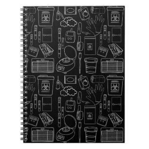Caderno Espiral Notebook técnico de laboratório