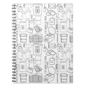 Caderno Espiral Notebook técnico de laboratório