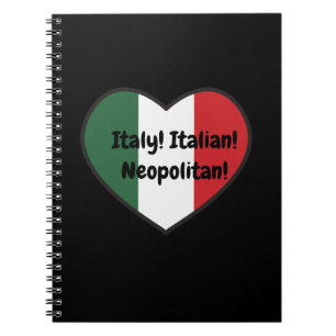 Caderno Espiral NOTEBOOK - Tema italiano. Texto personalizável