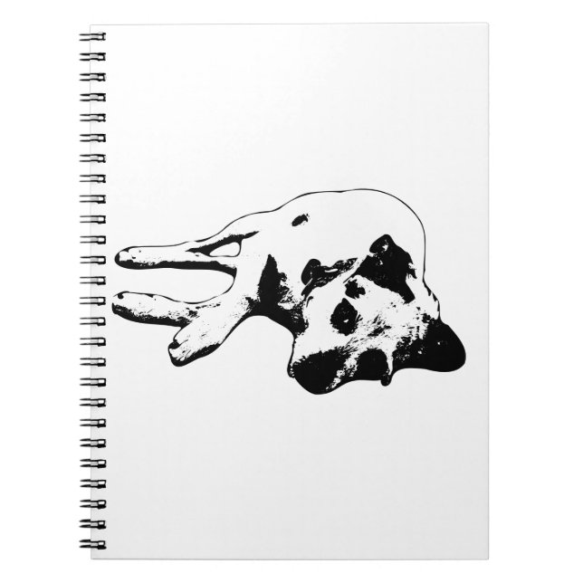 Caderno Espiral Notebook Terrier Mix Lying Pose Relaxado (Frente)